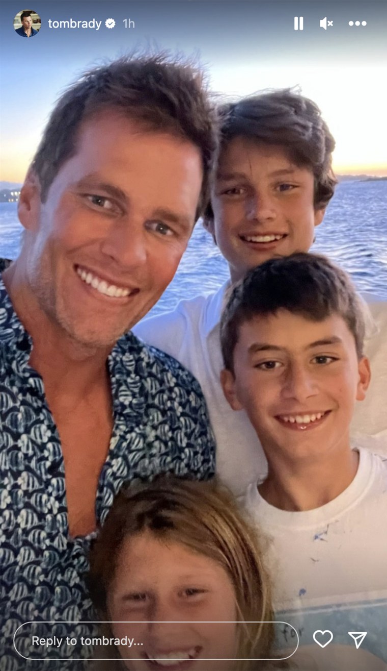 Future NFL Hall of Famer Tom Brady shared some candid shots of him with children Jack, 15, Benjamin, 13, and Vivian, 10, from over the years after announcing his retirement. 