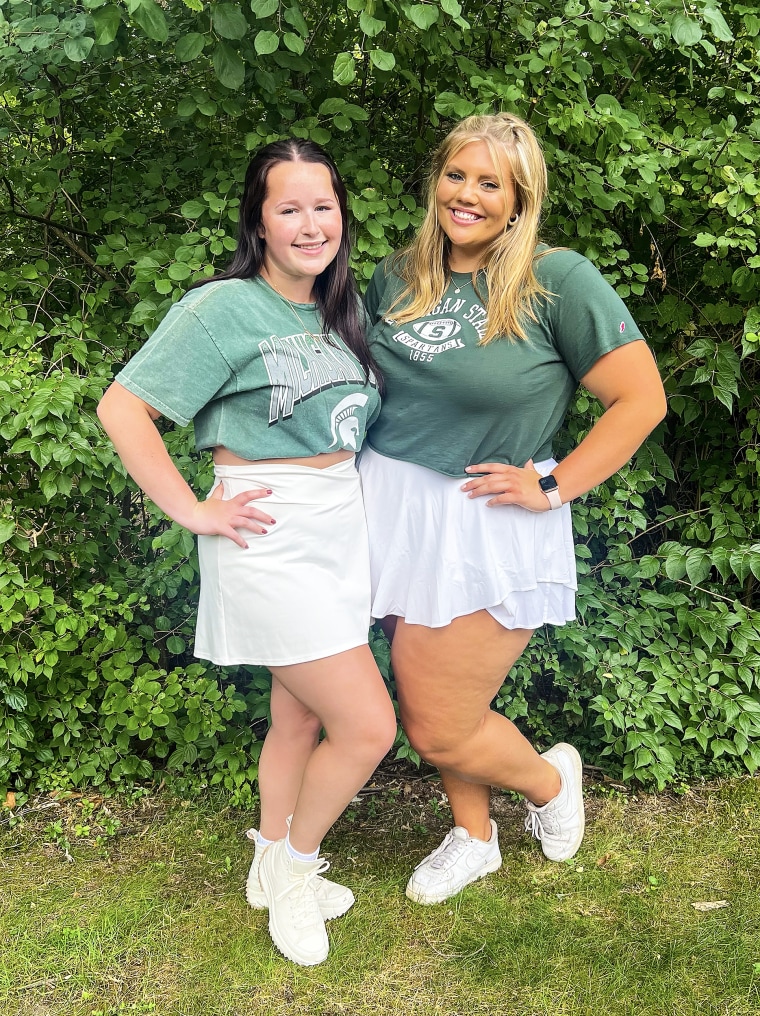 Ava Ferguson and Bailey Brunning, proudly representing for Michigan State University.