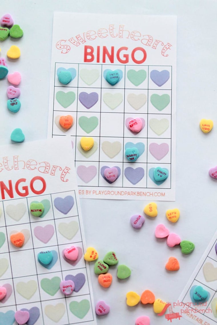 conversation hearts bingo