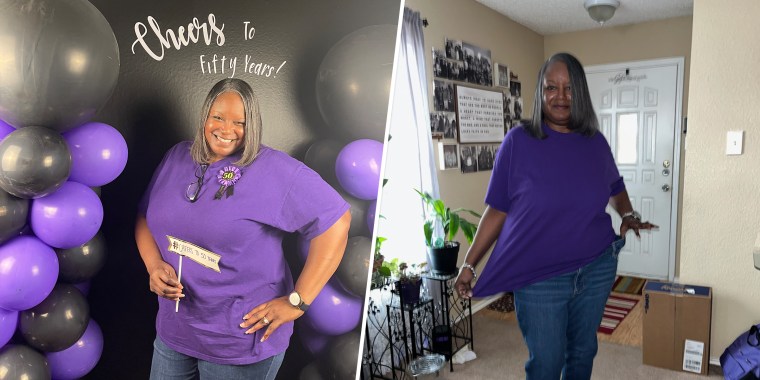 Lady Loses Weight Walking In Living Room