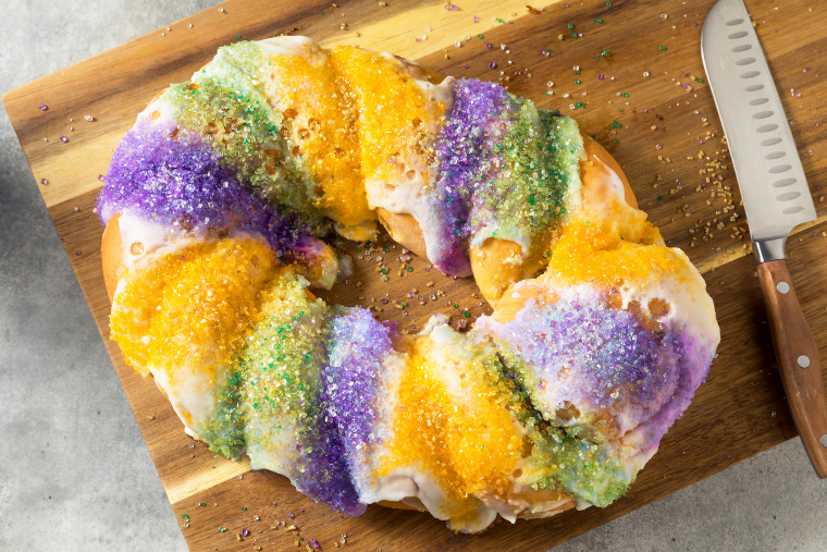 Homemade Colorful Sweet King Cake