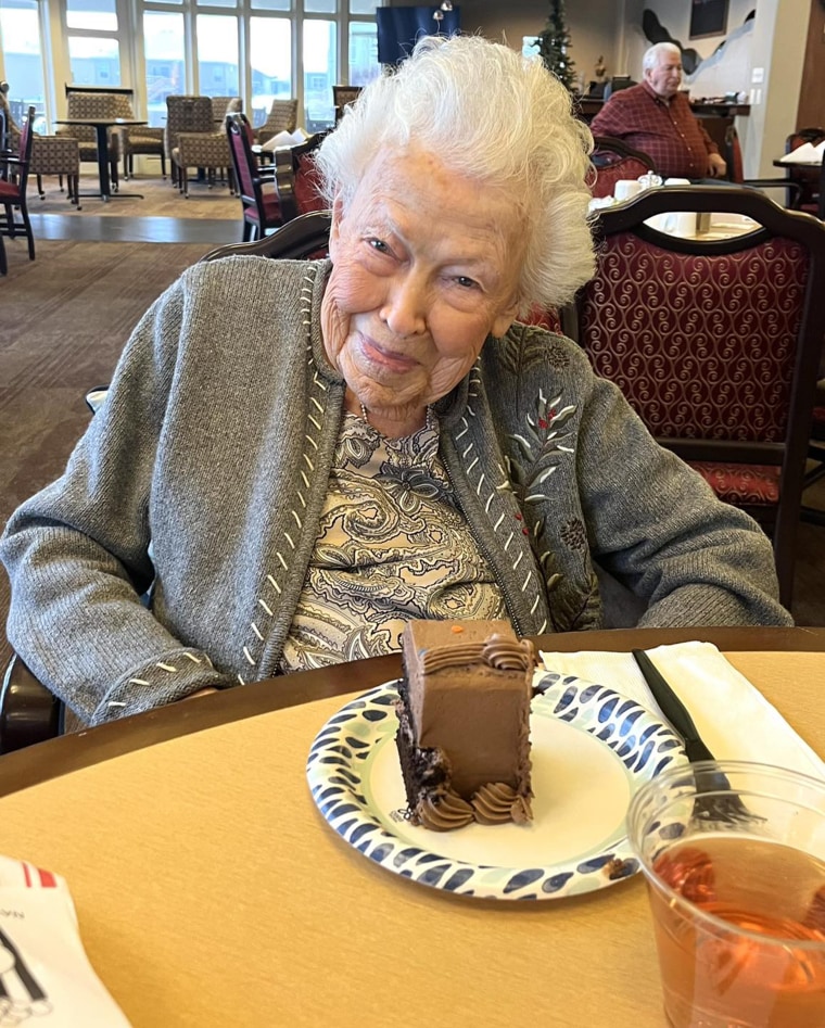 Bailey enjoys chocolate cake.