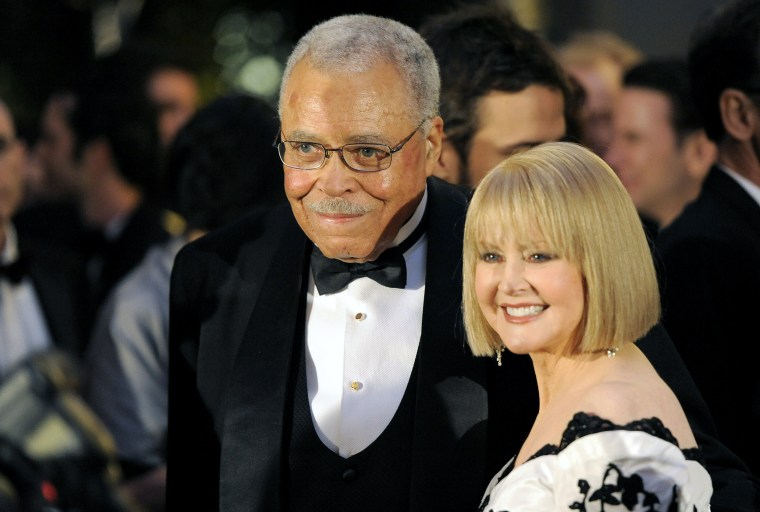 James Earl Jones with his wife Cecilia Hart at the Governors Ball following the 84th Academy Awards on Feb. 26, 2012, in the Hollywood, Calif.