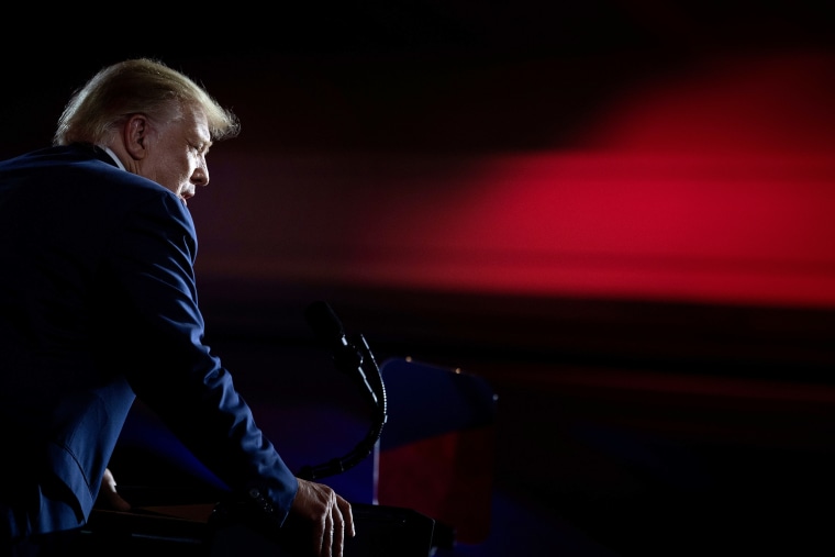 Image: Then-President Donald Trump at a rally in Atlanta in 2020.