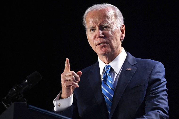 US President Joe Biden speaks during the House Democratic Caucus Issues Conference at the Hyatt Regency Inner Harbor in Baltimore, Maryland on March 1, 2023.