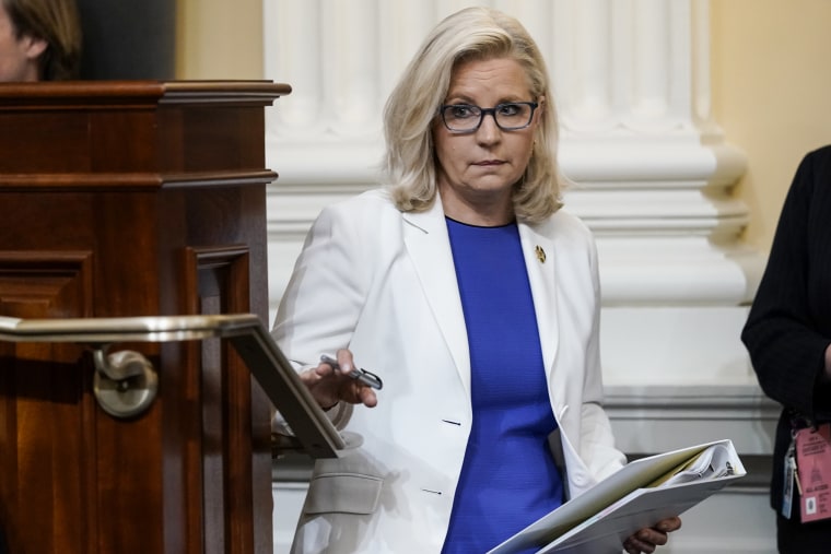 Vice Chair Liz Cheney, R-Wyo., during a Jan. 6 hearing on July 21, 2022.