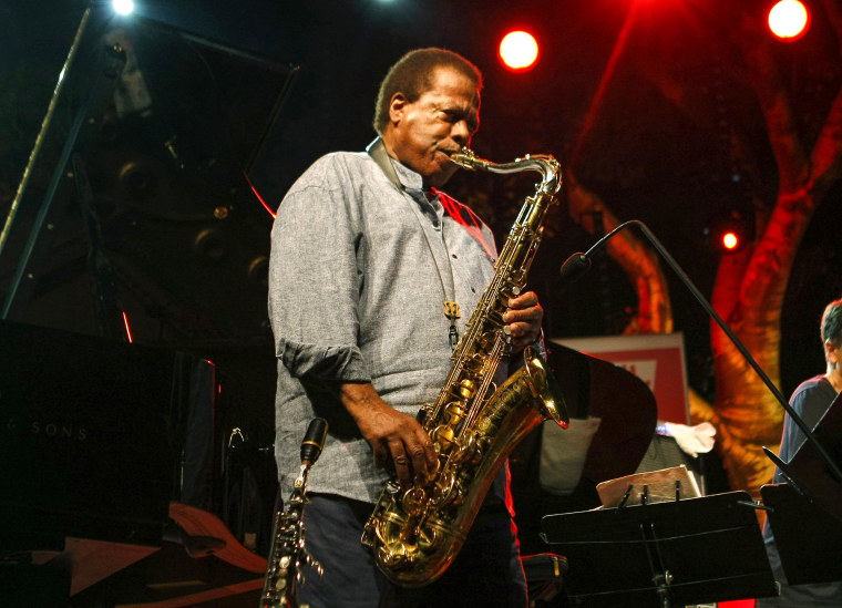 Image: Jazz saxophonist Wayne Shorter performs at the 5 Continents Jazz Festival in Marseille, southern France on July 23, 2013.