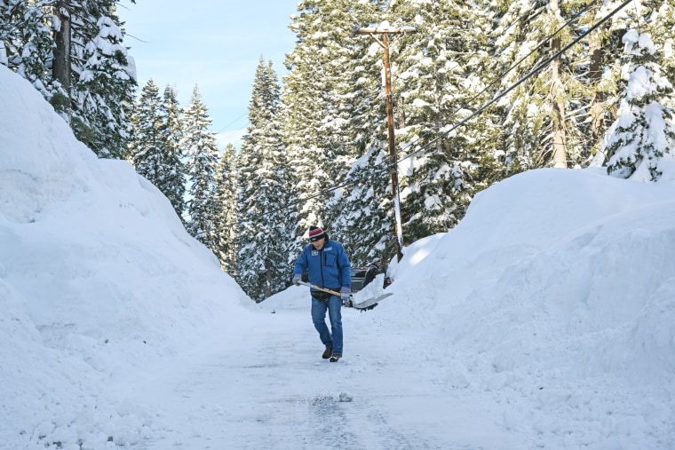 Aftermath of 12 feet of snow in California