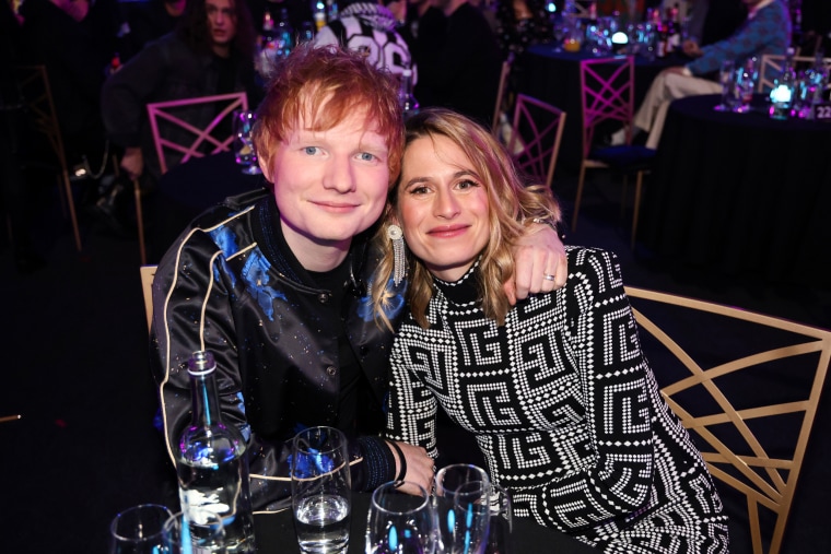 Ed Sheeran and Cherry Seaborn in London on Feb. 8, 2022.