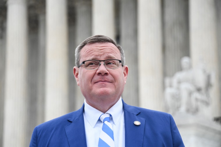 Tim Moore, Republican speaker of the North Carolina House of Representatives, outside the Supreme Court on Dec. 7, 2022.