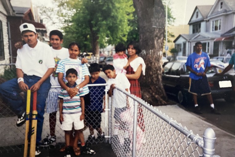 Richard David and his family in Guyana before their immigration to the U.S.