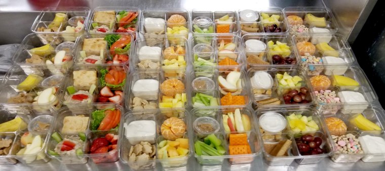 Image: Bento box-style meals served at a Missouri school.