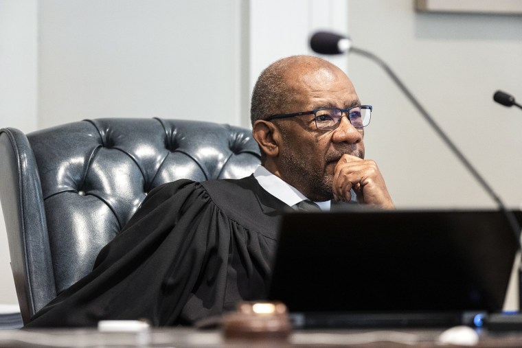 Image: Judge Clifton Newman listens to a series of objections during Alex Murdaugh's double murder trial at the Colleton County Courthouse, Friday, Feb. 10, 2023, in Walterboro, S.C. 