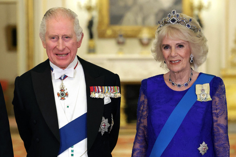 Britain's King Charles III and Queen Consort Camilla. 