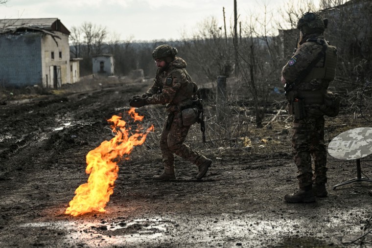 Conflit Ukraine Russie près de Bakhmut