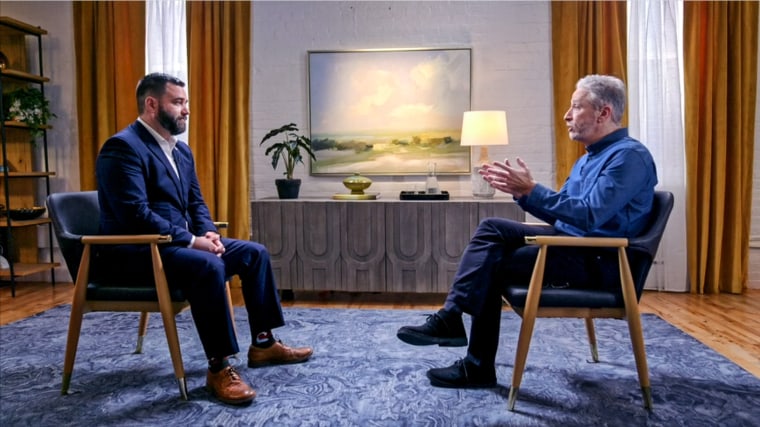 Jon Stewart interviews Oklahoma Republican State Sen. Nathan Dahm on Season 2 of "The Problem With Jon Stewart."
