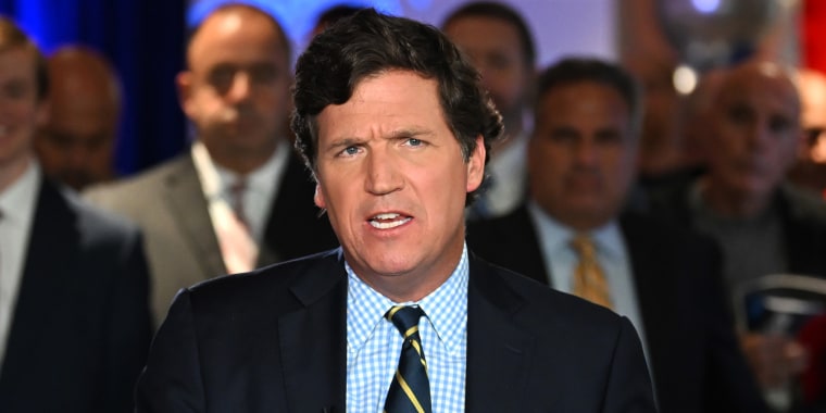 Tucker Carlson at the 2022 FOX Nation Patriot Awards in Hollywood, Florida.