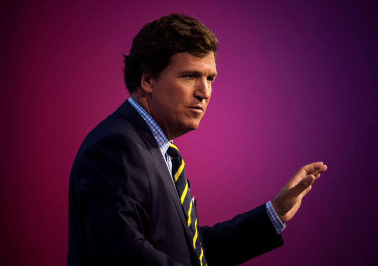 Des Moines, Iowa, USA. 15th July, 2022. FOX TV's TUCKER CARLSON addresses the 2022 Family Leadership Summit at the Community Choice Credit Union Convention Center. The annual summit brings to the Midwest prominent, national leaders from a variety of field