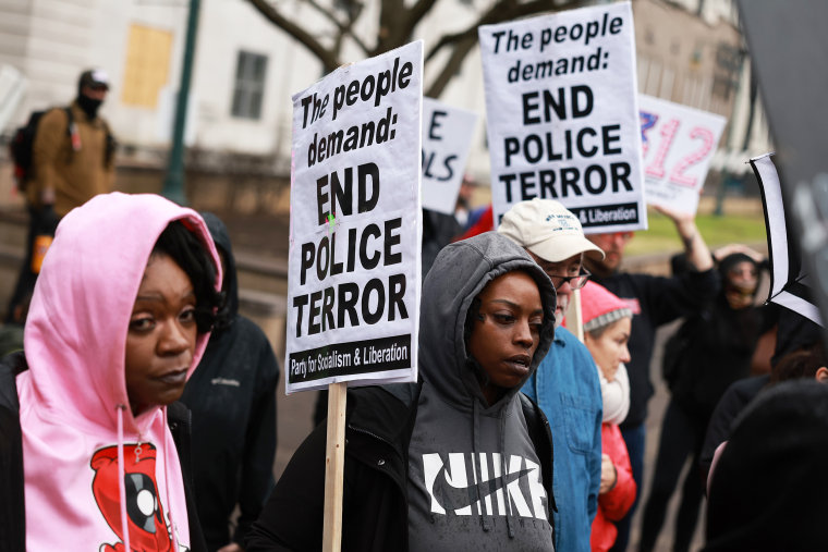 Demonstrators protest the death of Tyre Nichols in Memphis