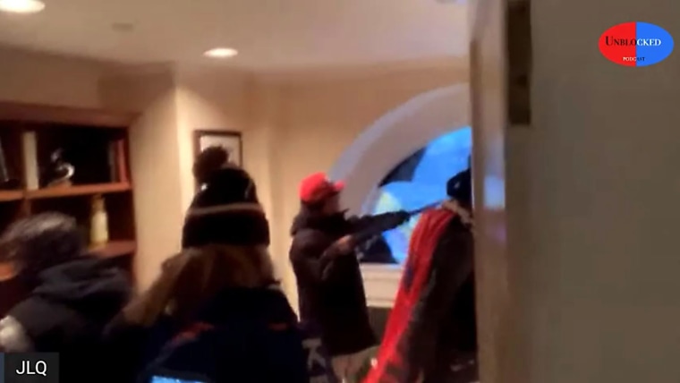 Rioters inside of Sen. Risch’s office on Jan. 6.