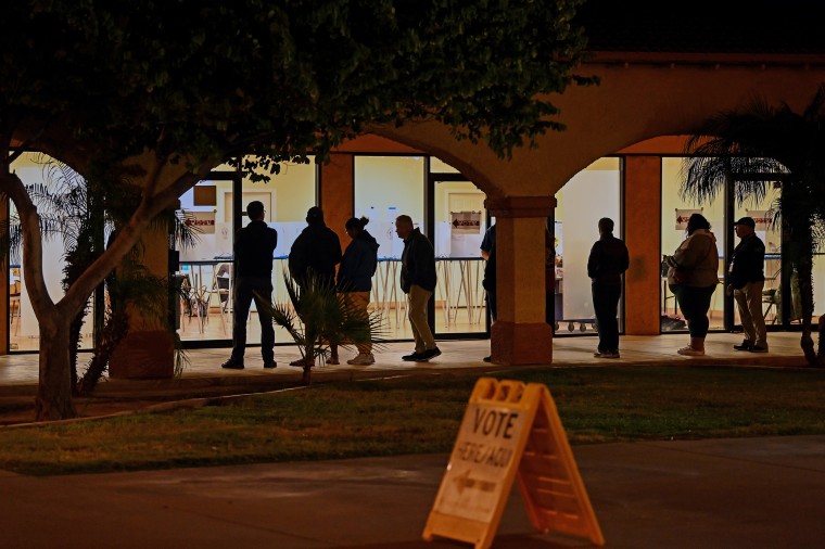 Voters Are At A Polling Station At The Guadalupe Mercado Shopping Mall In Guadalupe Arizona