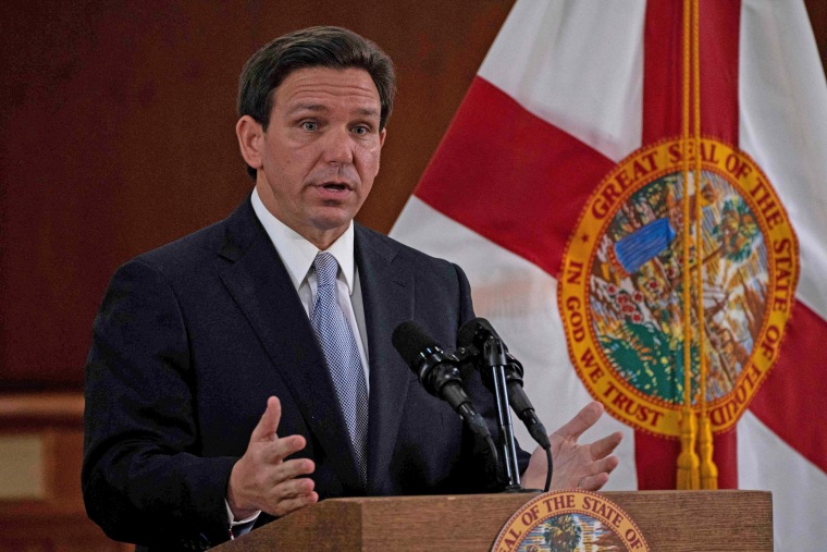 Florida Gov. Ron DeSantis speaks in Tallahassee on March 7, 2023. 