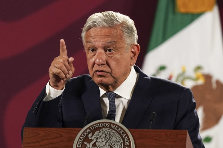 Mexican President Andres Manuel Lopez Obrador in Mexico City on June 22, 2022.