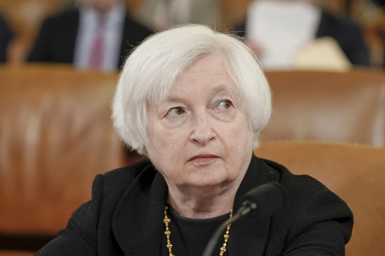 Treasury Secretary Janet Yellen during a House hearing on March 10, 2023.