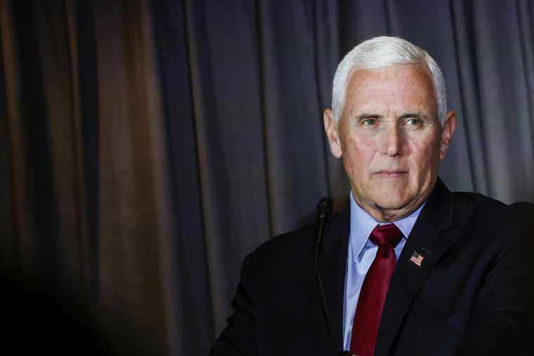 Former Vice President Mike Pence at the Library of Congress in Washington on Feb. 16, 2023.