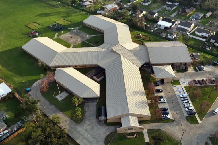 An aerial views of Fifth Ward Elementary School.