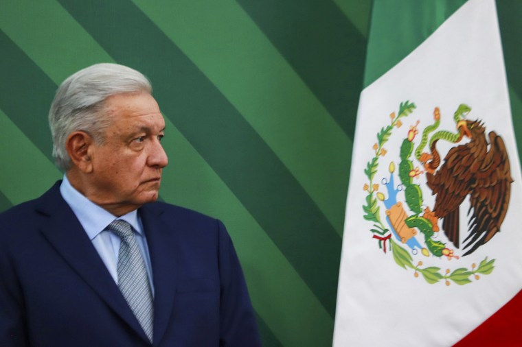 Mexican President Andres Manuel Lopez Obrador in Mexico City on March 9, 2023.