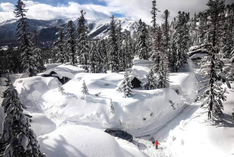  California Hit By Another Winter Storm, Deepening The Already Historic Snowpack In Mountain Regions