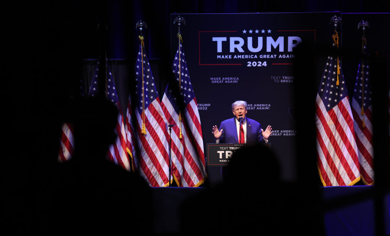 Donald Trump during an event in Davenport, Iowa
