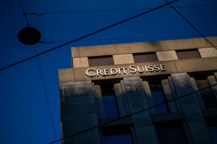 A Credit Suisse branch in Geneva on March 15, 2023.