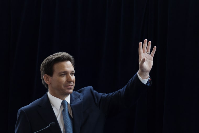 Ron DeSantis during his 'The Courage to Be Free' book tour Simi Valley, Calif., on March, 5, 2023.