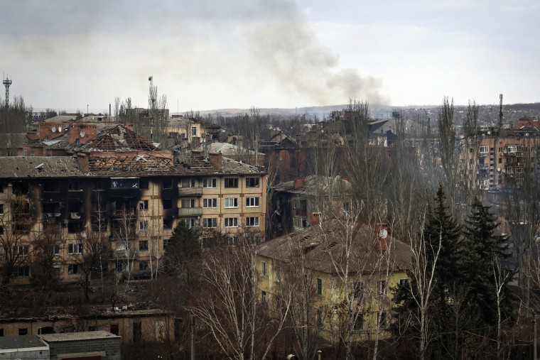 Bakhmut destruction on March 15, 2023.