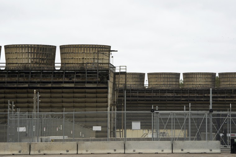 Cooling towers at Xcel Energy's Nuclear Generating Plant in Monticello, Minn.