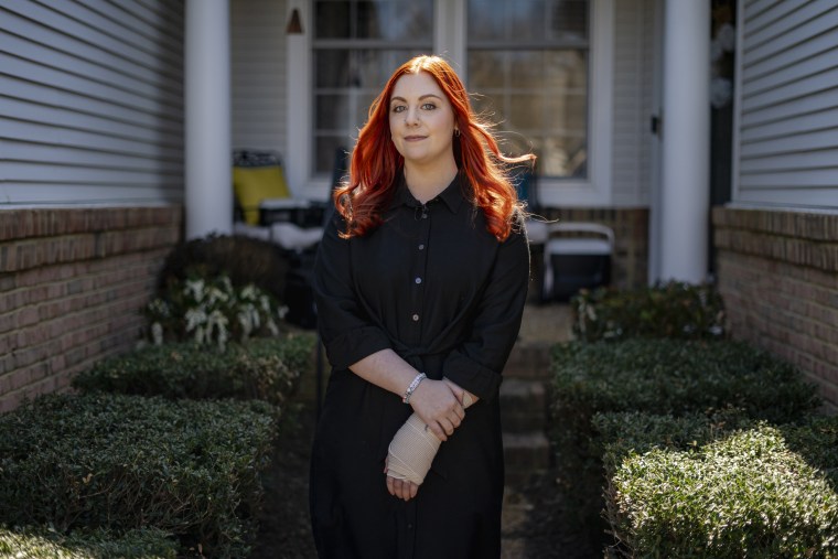 Virginia elementary school teacher Abigail Zwerner poses for a portrait at an undisclosed location in Virginia on March 20, 2023.