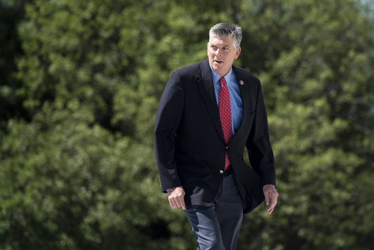UNITED STATES - JUNE 17: Rep. Darin LaHood, R-Ill., walks up the House steps at the Capitol for the last vote of the week on Thursday, June 17, 2021. (Photo by Bill Clark/CQ Roll Call via AP Images)