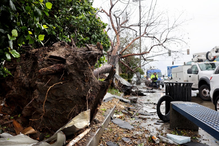 5 deaths reported in California storms; rare tornado near Los Angeles