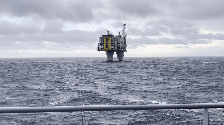 The Troll 1 gas platform in the North Sea.
