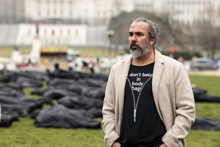 Manuel Oliver at the National Mall in Washington