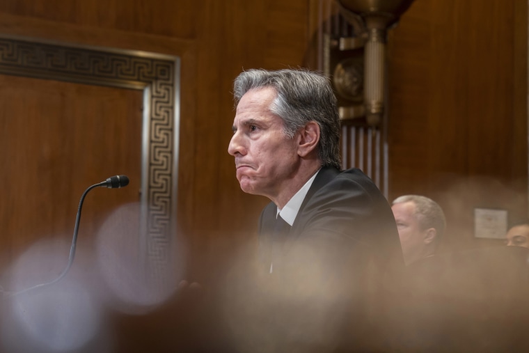 Antony Blinken at the State Department on Wednesday. 