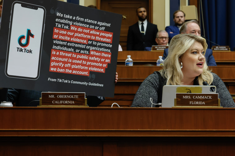 Rep. Kat Cammack during the House Energy and Commerce Committee hearing on TikTok