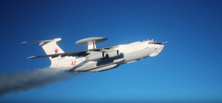 Norway released this video of a Russian surveillance aircraft off its coast.
