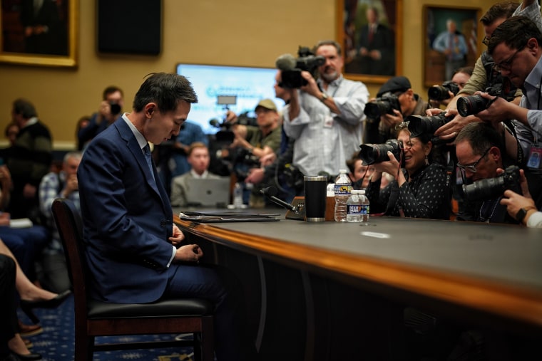  TikTok CEO Shou Zi Chew testifies before the House Energy and Commerce Committee at the Capitol in Washington, D.C.