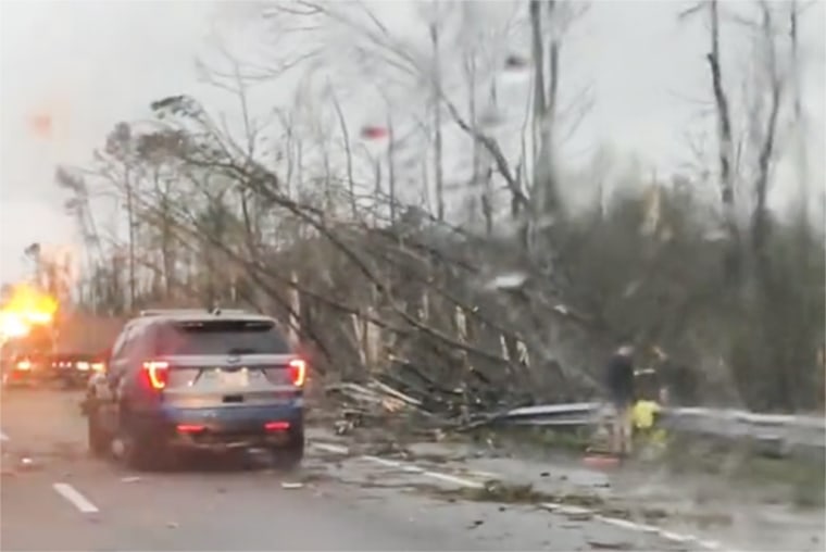 Tornado damage in LaGrange, Ga., on March 26, 2023.