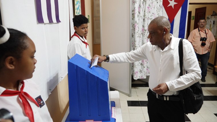 Cubans in Havana vote in legislative elections on Sunday, March 26, 2023.