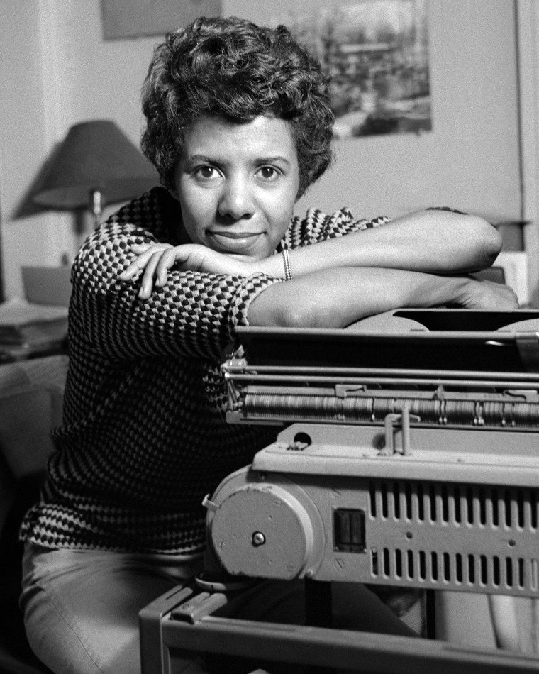 Lorraine Hansberry in her apartment in New York City, in April, 1959.