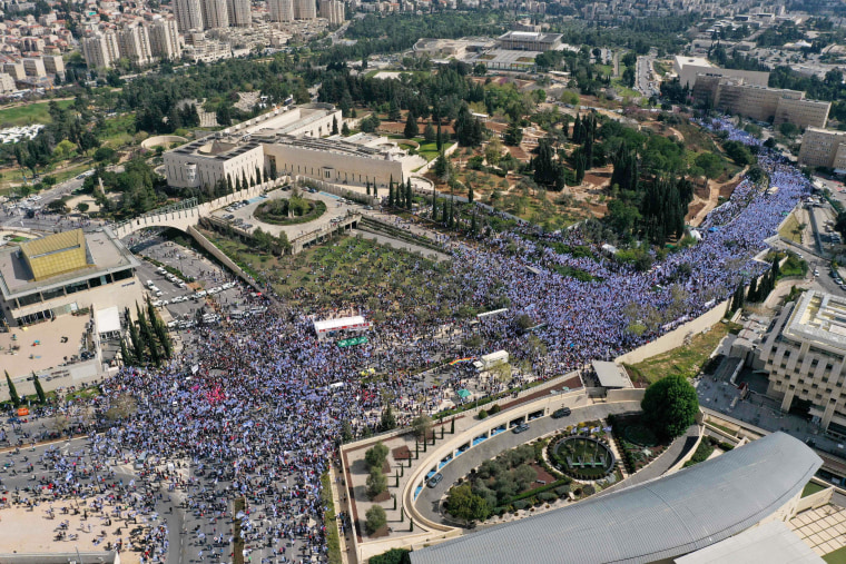 Israeli judicial reform protests. 